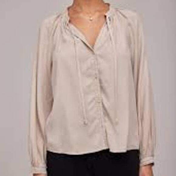 Bella Dahl Raglan Full Sleeve Button Down B4995-F16-303 Tan High Desert XS NEW - Picture 1 of 5